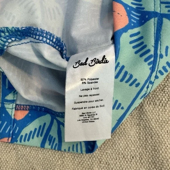 Bad Birdie Polo Shirt Mens Large Blue Floral Multicolors Golf All Over Print AOP - Picture 6 of 11